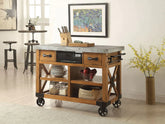 Kailey Antique Oak Kitchen Cart Model 98182 By ACME Furniture